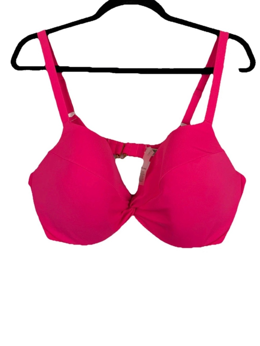 Victoria's Secret Hot Pink Front-Twist Swimear Top Bra Sz‎ 40D